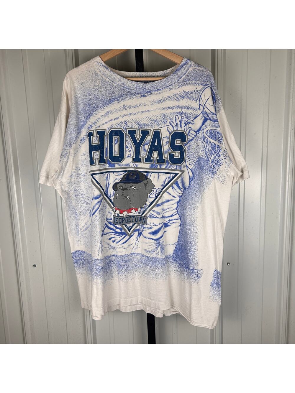 Georgetown Hoyas Vintage AOP NCAA Basketball Graphic XXL Shirt